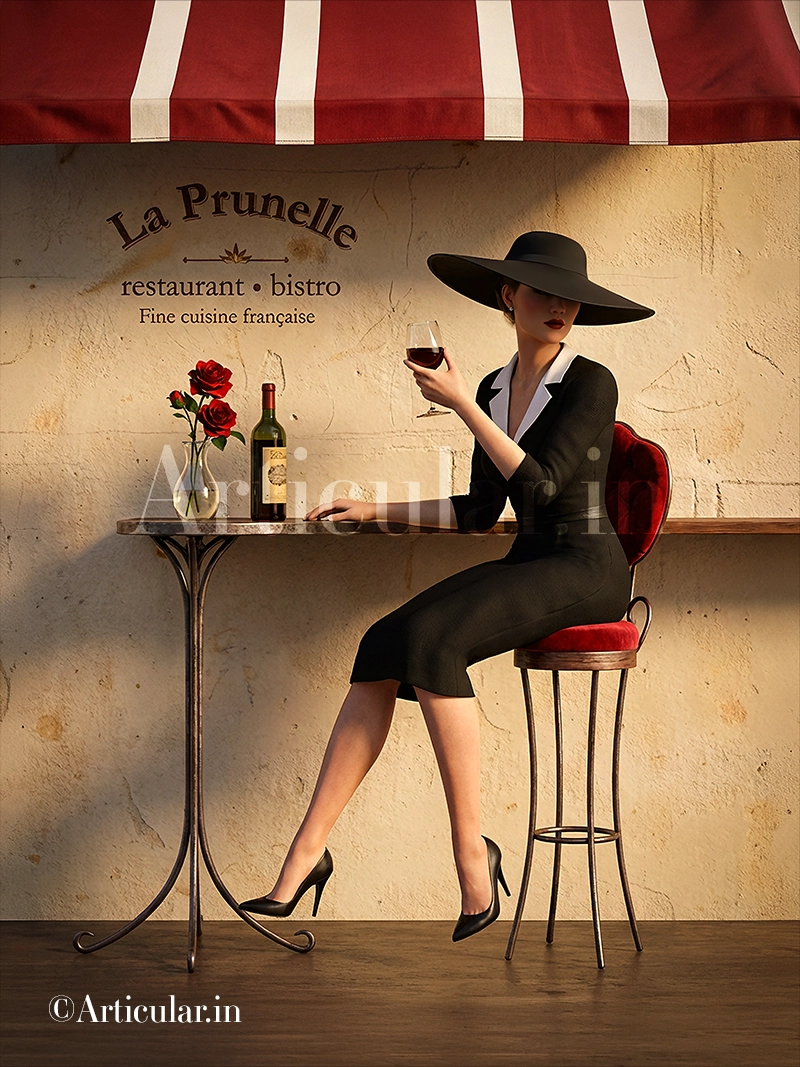 Red Girl in Black Hat