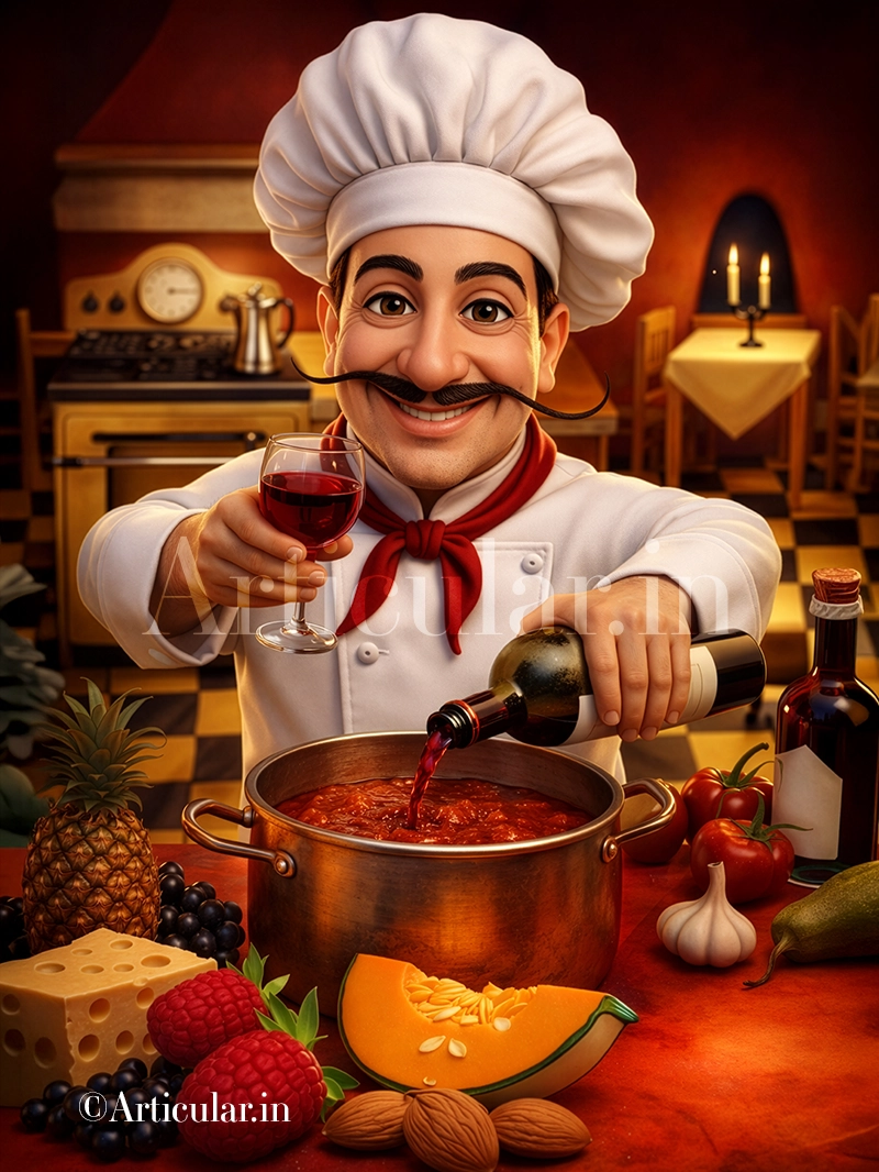 Chef Cooking with Joy